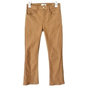 Frame Denim Boot-Cut Jeans in Tan